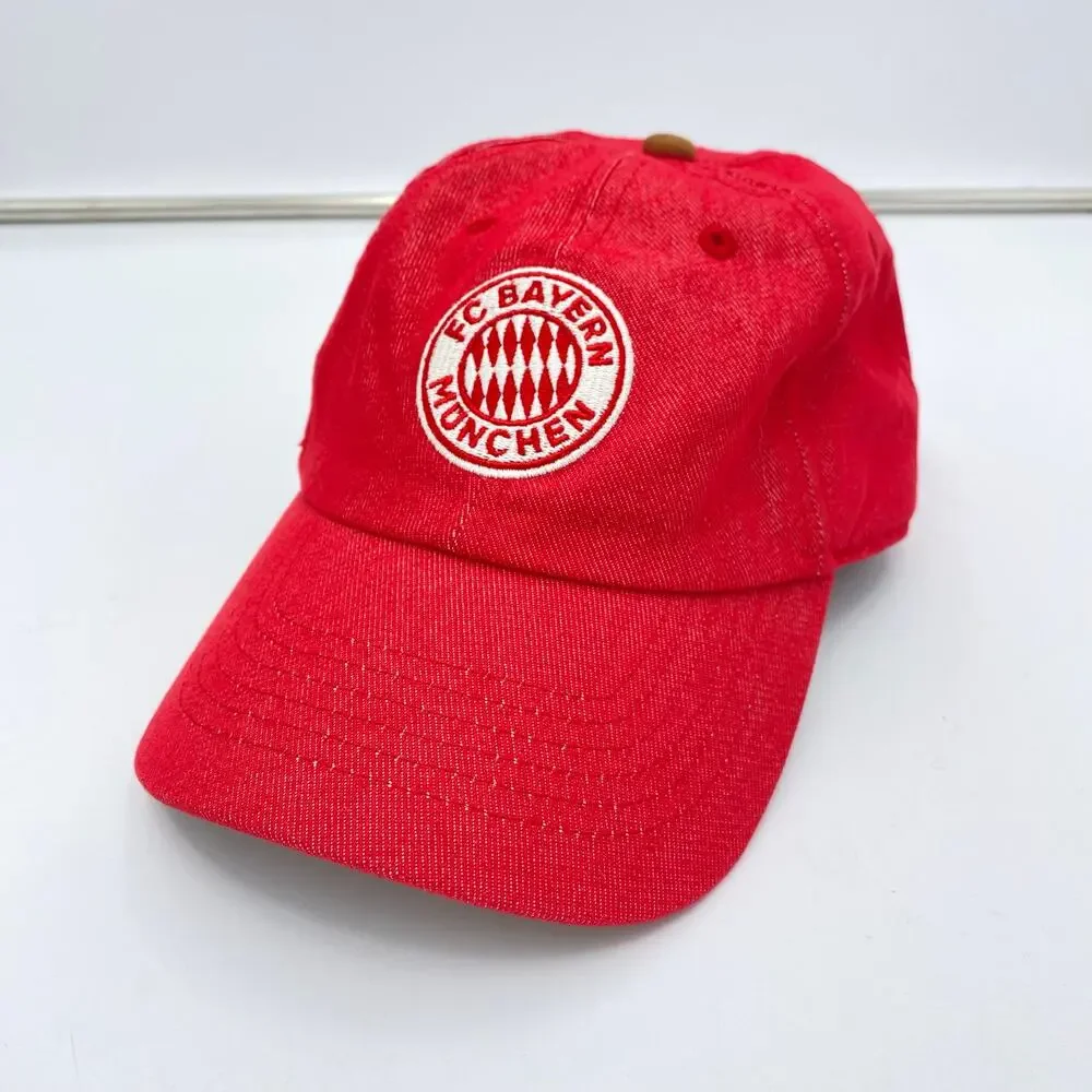 FC Bayern Munchen Men's Red Adjustable Strap Back Soccer Cap Fi Collection
